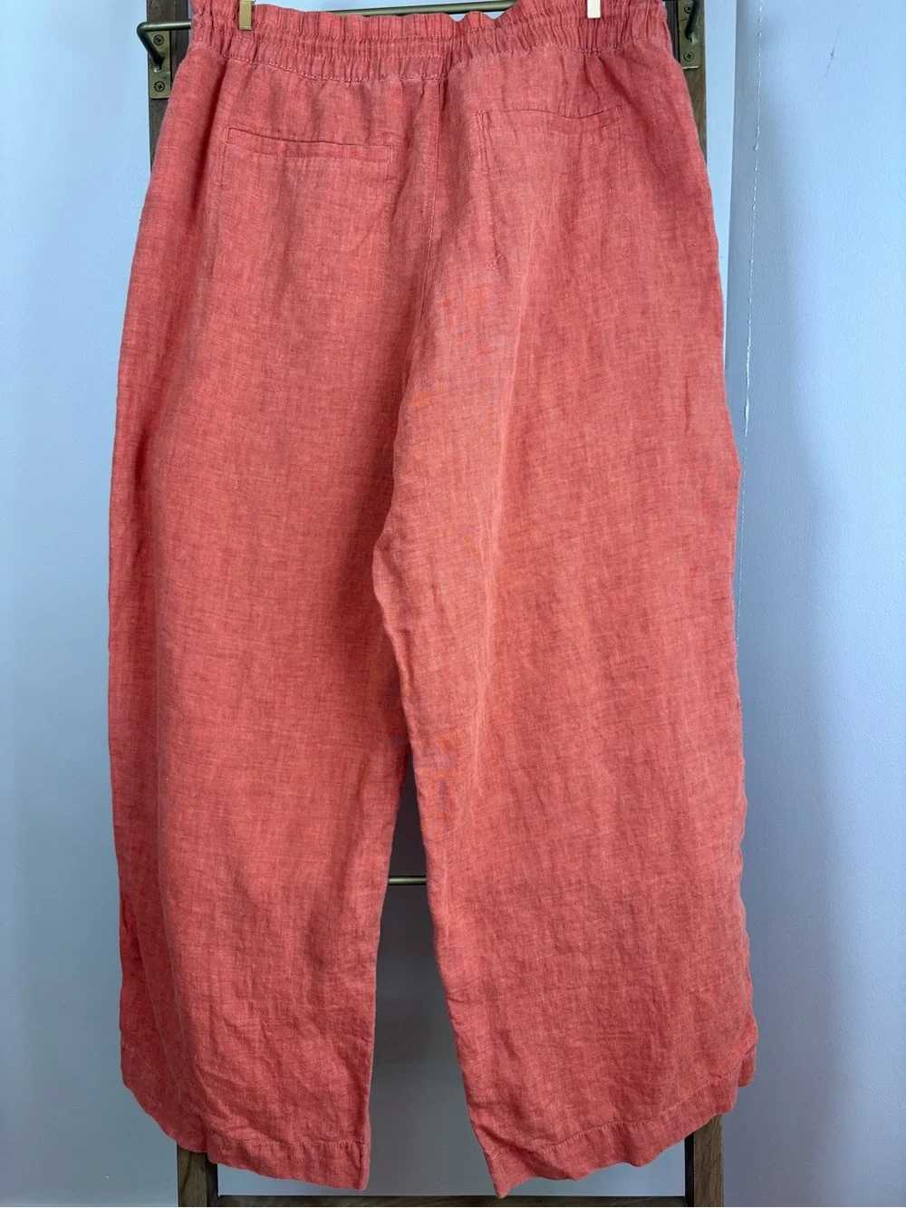 Athleta Coral Red Linen-Blend Casual pants (0303)